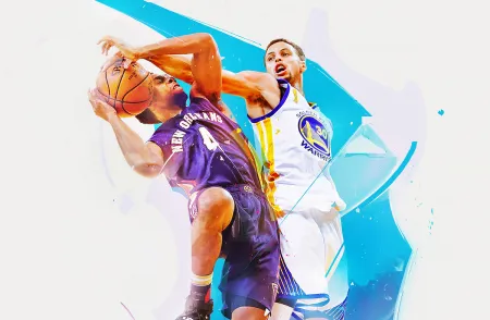 two basketball players